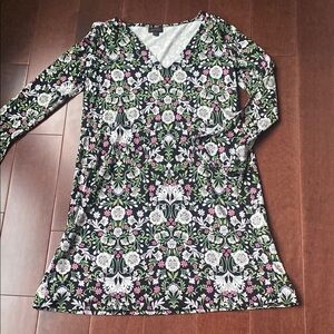 J. Jill Black and White Floral Dress